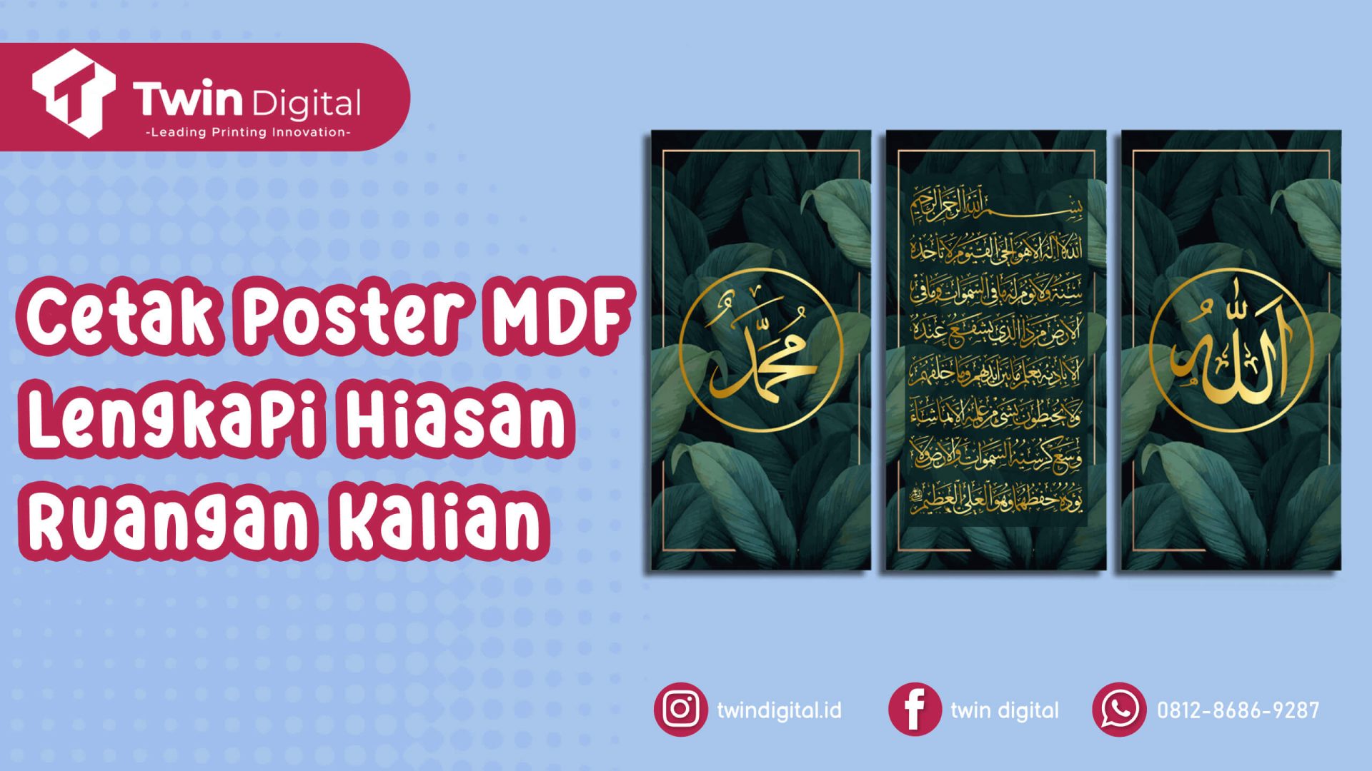 Cetak Poster MDF Paling Murah & Terlaris di Jakarta - Twin Digital