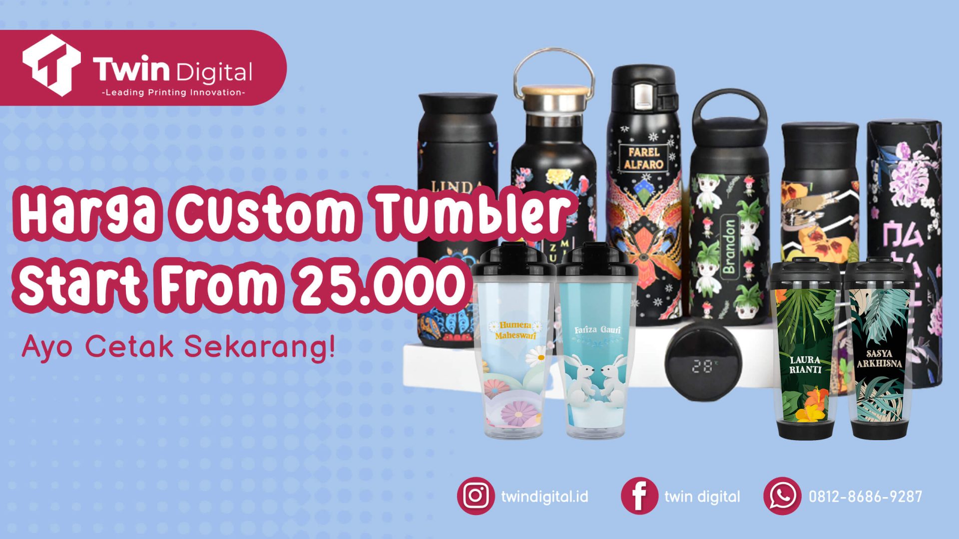 Cek Harga Tumbler Custom Mulai dari 25K!