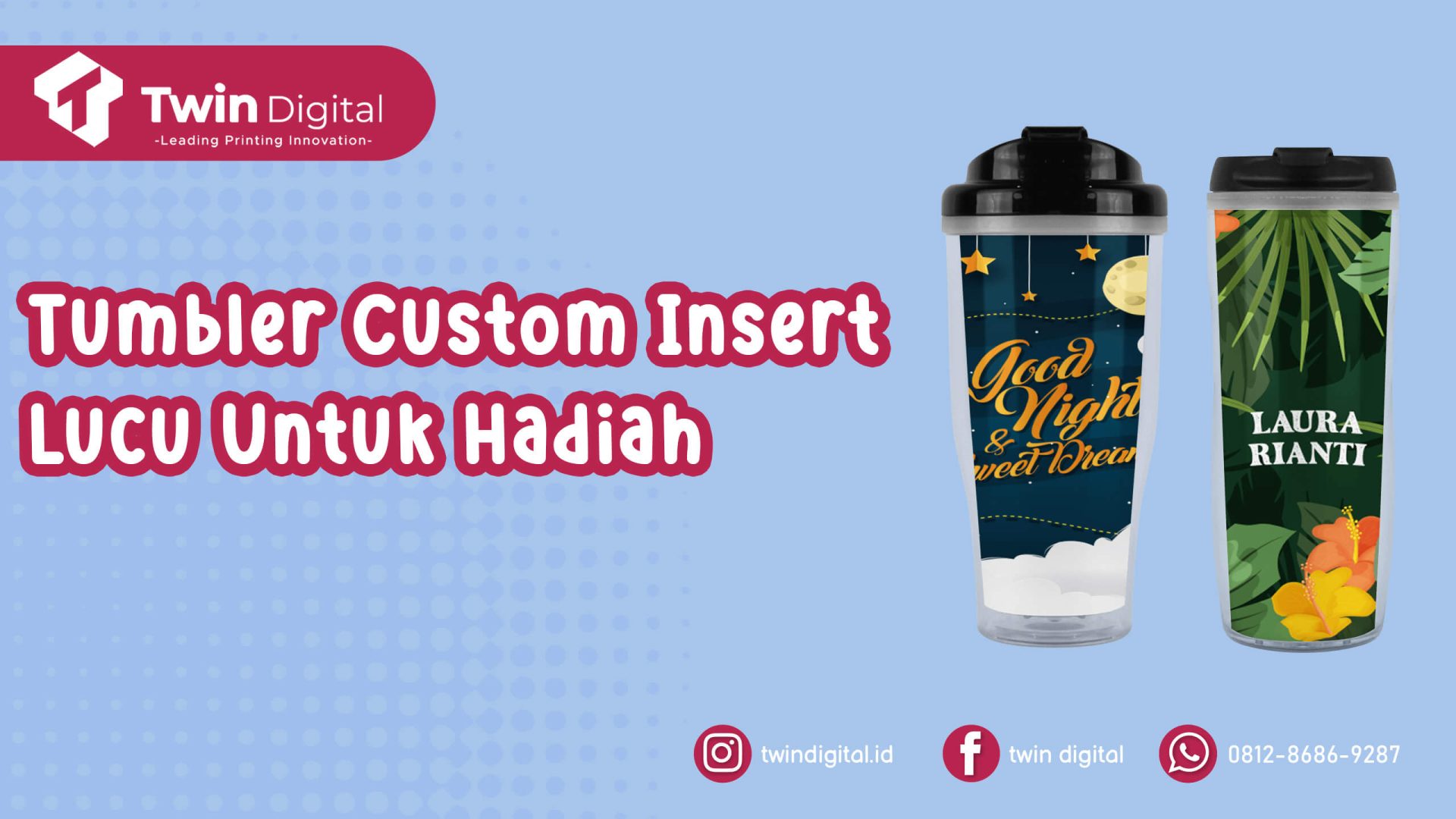 Tumbler Custom Insert yang Super Lucu untuk Hadiah!